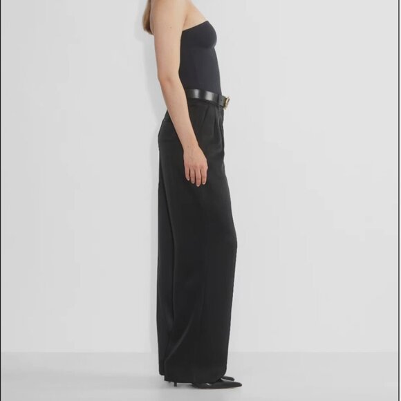 NWOT - Aritzia - Babaton Effortless Pant, Color Black, Size 2, Material Satin - Picture 4 of 9